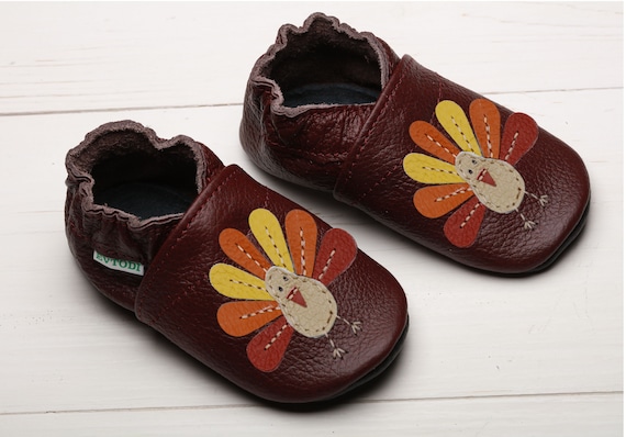 Chaussures marrons bébé fille et garçon en cuir PU - Semelle souple