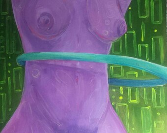Handpainted glow in the dark blacklight hooper original
