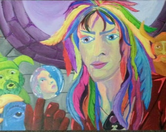 Labyrinth David Bowie Goblin King oversized wood