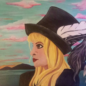 Stevie Nicks portrait print-first 3 purchases come framed!