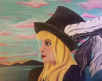 Stevie Nicks portrait print-first 3 purchases come framed!