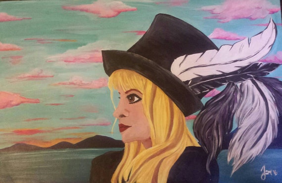 Stevie Nicks portrait print-first 3 purchases come framed!