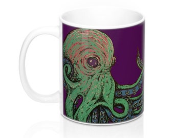 Mug 11oz-with octopus design by JEMaginations