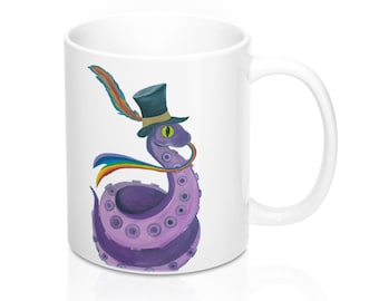 Mug 11oz- with snaketopus design by JEMaginations