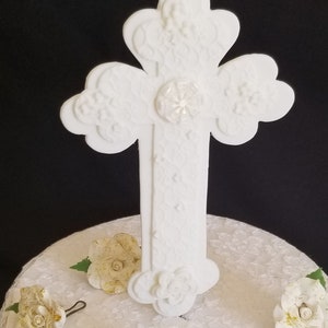 Cross Cake Topper, Communion Cake Topper, Baptism Cake Topper, Christening Cake Topper, Communion Cross, Cake White Cross, Holly Communions