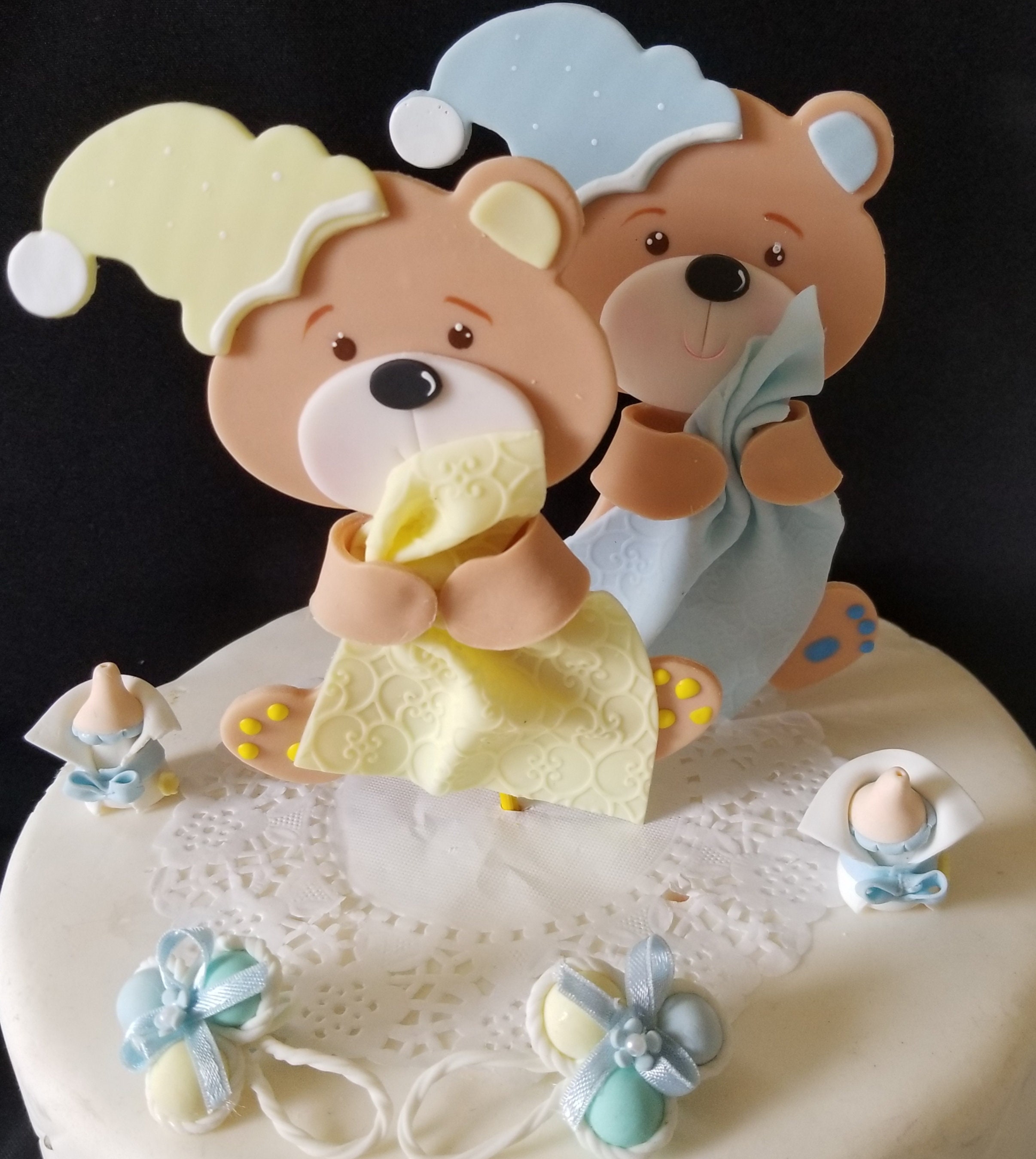 Bear Cake Topper Baby Bear Topper Teddy Bear Favor Baby Etsy