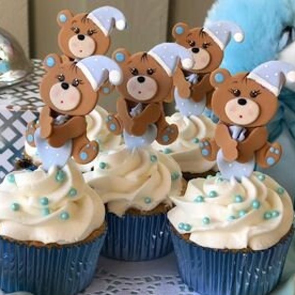 Bear Cakepop or Cupcake Toppers, Baby Bears, Baby Shower Bear, Pink Baby Bear, Corsage Bears, Cupcake Decoration, Teddy Bear Shower, Bear
