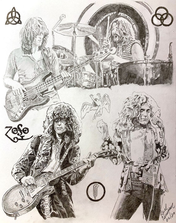 Led Zeppelin Drawing by Shaka  DragoArt