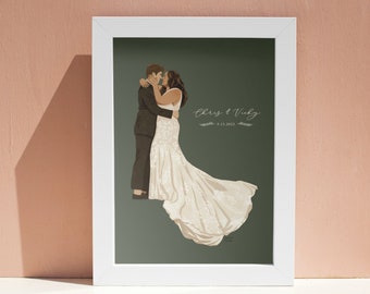 Custom Gift, Wedding Gift, Anniversary Gift, Custom Gift, Personalized Gift, Custom Portrait, Couple Portrait, Digital Portrait