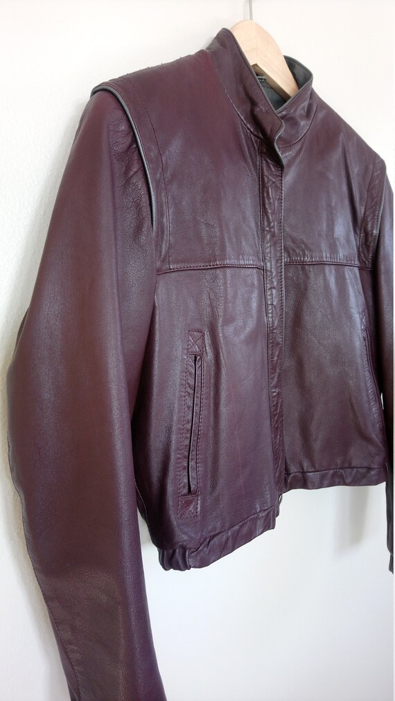 bermans leather bomber jacket
