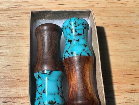 Turquoise Leather tool grips “Dawgapaws”