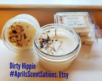 Dirty Hippie Soy Candle/Melts. #NagChampa