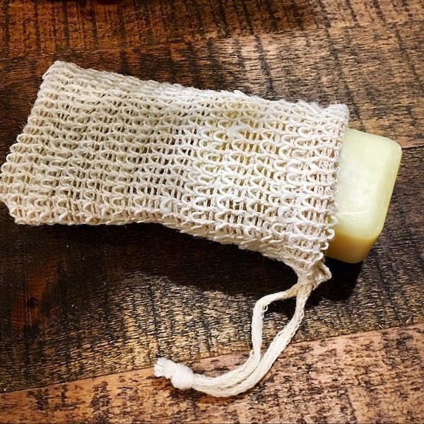 Sisal Scrubby Soap Bag