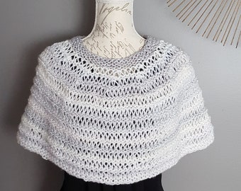 PATTERN knitting pattern shoulder cover knitting pattern for her caplet knitting pattern indoor poncho for her knit pattern caplet with hole