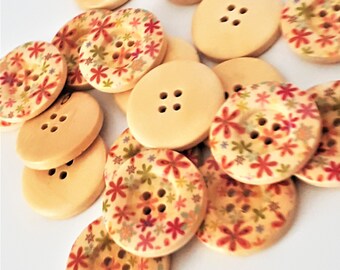 5 buttons 1'' wooden buttons for hats wood button for sewing for craft for DIY projects for scrapbooking wood buttons for decoration