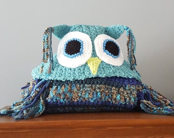 PATTERN Crochet hooded owl blanket bulky blanket pattern chunky kids adults hooded throw pillow hooded blanket  blanky kids adults