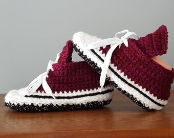 Crochet PATTERN converse style slippers pattern for the whole family for kids to adults basket slipper pattern tennis pattern women kids