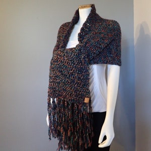 Gorgeous shawl oversized scarf gift for women gift idea handmade crochet ready to ship 1108 image 1