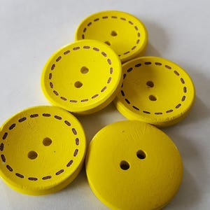 5 buttons 1&#39;&#39; wooden buttons for hats wood button for sewing for craft for DIY projects for scrapbooking wood buttons for decoration B192