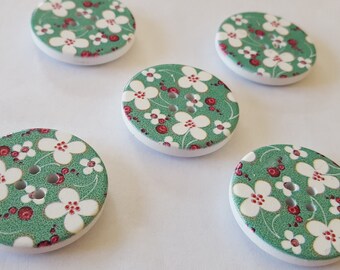 5 Wood buttons 1.25 inches buttons for hats big wood button for headband wood buttons wood buttons for patterns wood buttons for  craft