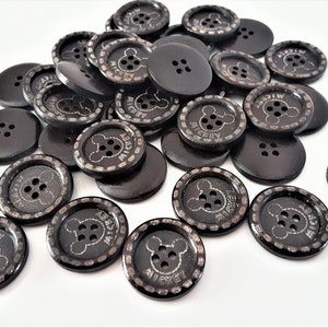 5 Wood buttons 1 inch Mickey buttons for hats wood button for headband wood button for sewing for craft for scrapbooking wood buttons image 3