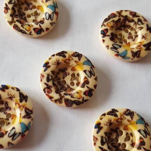 5 buttons 1&#39;&#39; wooden buttons for hats wood button for sewing for craft for DIY projects for scrapbooking wood buttons for decoration