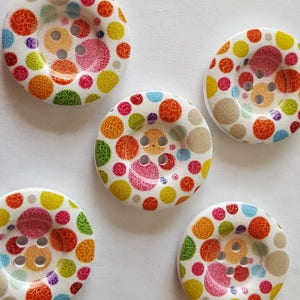 5 buttons 1&#39;&#39; wooden buttons for hats wood button for sewing for craft for DIY projects for scrapbooking wood buttons for decoration