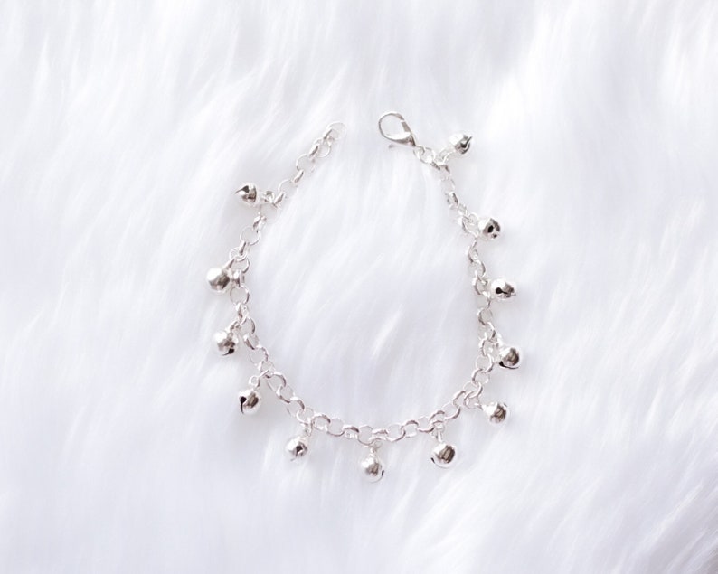 Baby Anklet With Bells Silver Jingle Bell Bracelet First Etsy