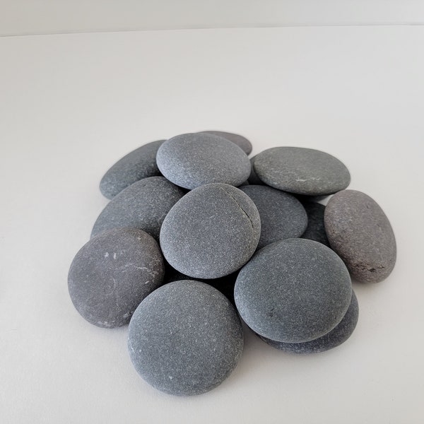 16 Small Rounded Rocks for Painting - Lake Superior Beach Stones, 1 to 2 inches