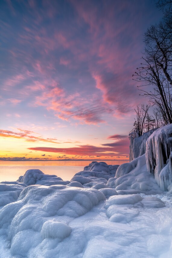 Lake Superior Sunrise, Fine Art Print, Lake Superior North Shore, Sunrise Photograph, Wall Art, Nature Photography, Minnesota