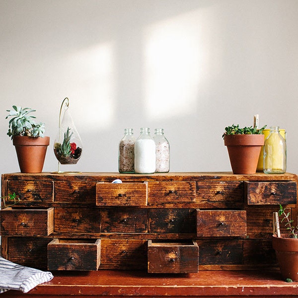 Small Apothecary Cabinet - Vintage | Antique | Primitive | Rustic | Distressed | Colonial | Industrial | Pine