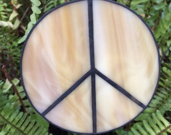 Stained Glass Peace Sign