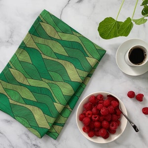 Moderne von der Natur inspirierte sanfte Hügellandschaft, Frühling Geschirrtuch | Bunte Küche | Dekoratives Handtuch | Einweihungsfeier | Gastgeber Geschenk | Geschenk für Mama