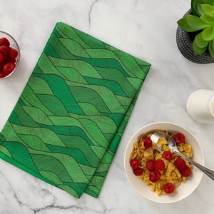 Modern Nature-inspired Rolling Hills, Early Spring Tea Towel | Colorful Kitchen | Decorative Towel | Housewarming | Host Gift | Gift for Mom