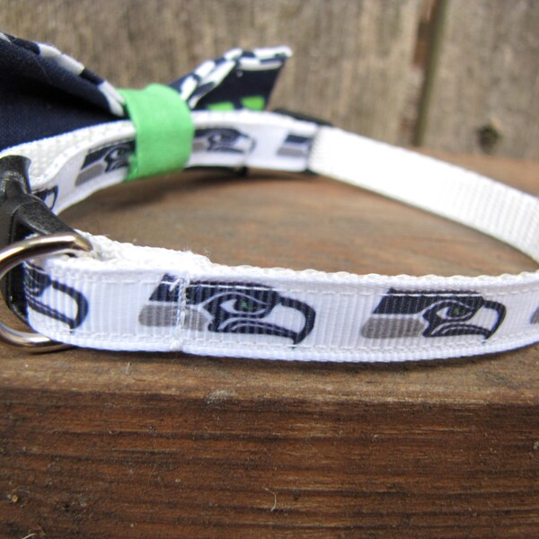 Seattle Seahawks beugen Krawatte Cat Collar - einstellbare Sicherheitshalsband-Katze
