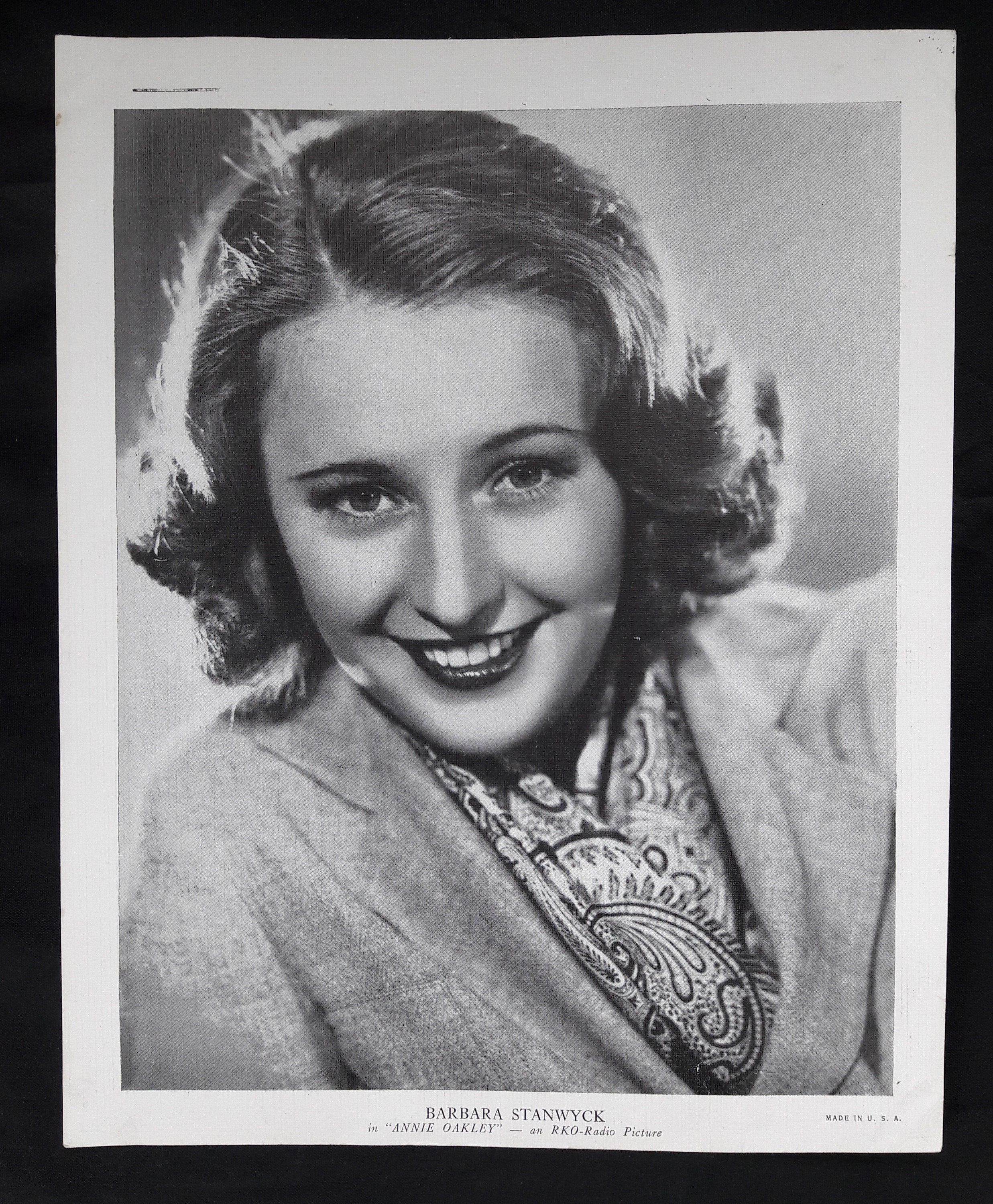 Barbara Stanwyck Publicity Photo 1935 RKO Radio Pictures Annie Oakley Golde...