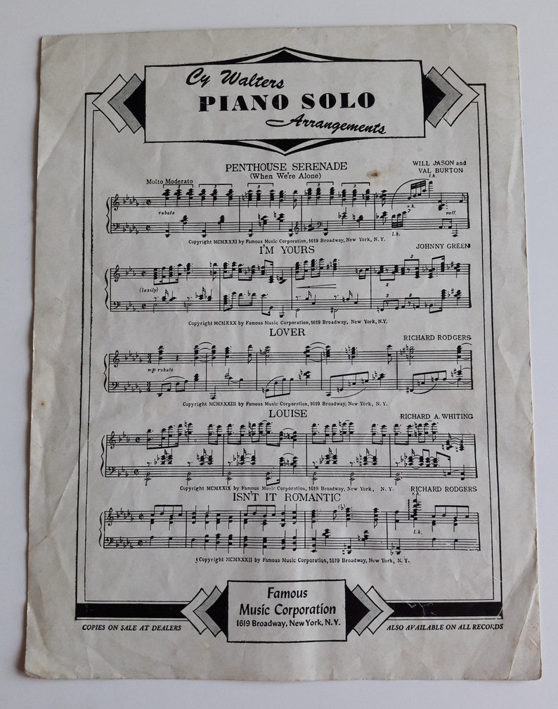 To Each His Own Vintage 1940s Sheet Music  Olivia DeHavilland image 1