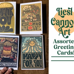 Assorted Greeting Cards- Thank you Card, Birthday Card, Anniversary Card, Wedding Card, Illustrated Greeting cards