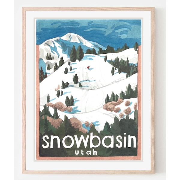 Utah Vintage Ski Poster Etsy