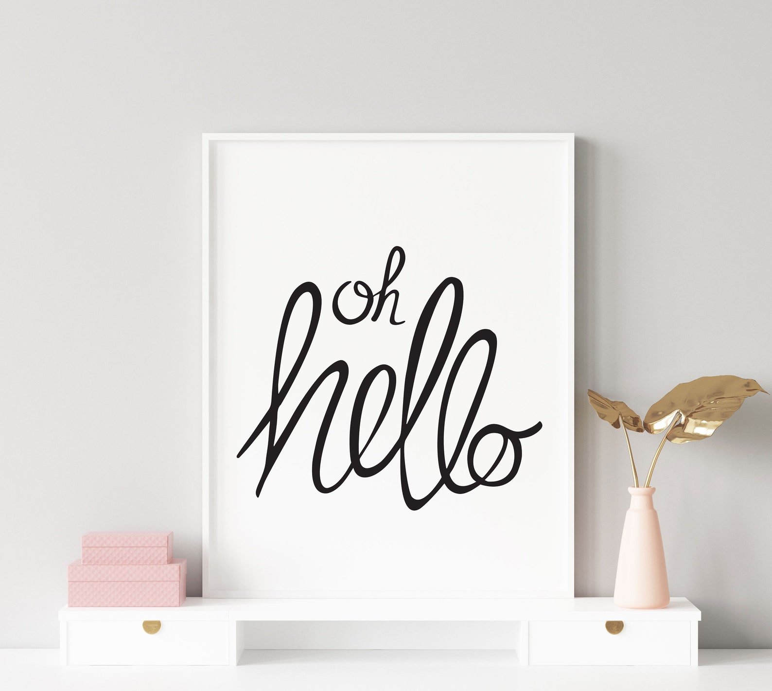 Oh Hello Wall Art Oh Hello Print Oh Hello Typography Print - Etsy