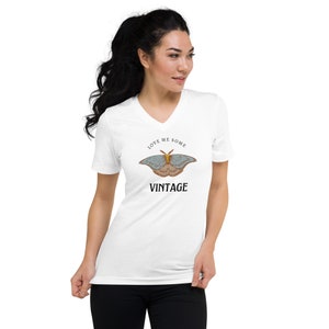 Love Me Some Vintage Unisex Short Sleeve V-Neck T-Shirt