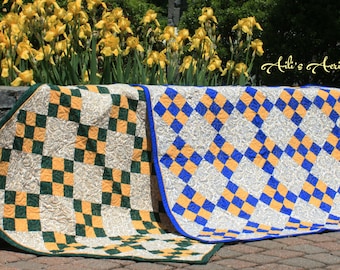 Twin Baby Quilts Matching Pair Crib Quilts - OOAK handmade, gender neutral,ready to ship!