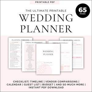 Hochzeitsplaner: Checklisten, Timeline, Budget (PDF Download)