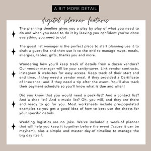 THE PRO Digital Wedding Planner All-In-One Wedding Planning Template Wedding Budget Wedding Checklist Google Sheet Modern Love Theme image 7