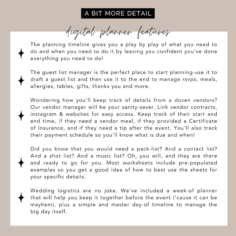 THE PRO Digital Wedding Planner All-In-One Wedding Planning Template Wedding Budget Wedding Checklist Google Sheet Modern Love Theme image 7