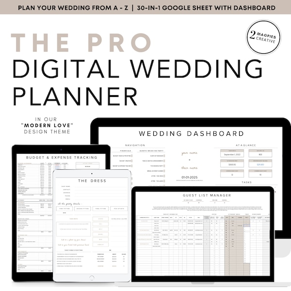 Spreadsheet Template Party Planning Etsy