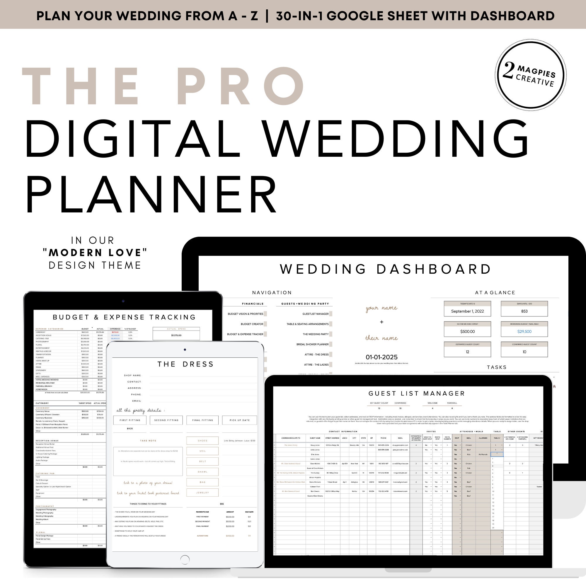 Fiches Organisateur de mariage (Version Numérique) - CHICMUM