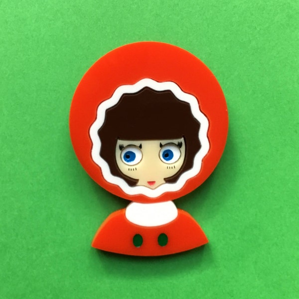 Broche acrylique BECKY, votre petite broche de Noël, prête pour les frimas de l'hiver !