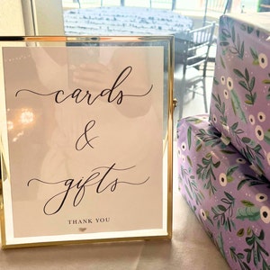 Placa de cartões e presentes | Impressões digitais para casamentos | Placa de mesa de cartas | Sinais imprimíveis para casamentos - Impressão de cartões e presentes de casamento
