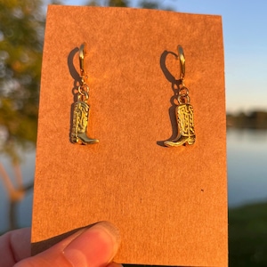 Cowboy Boot Charm Earrings